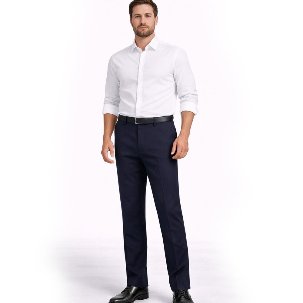 1670 Men's Slim Fit Dark Navy Dress Pants - Size 33 x 30